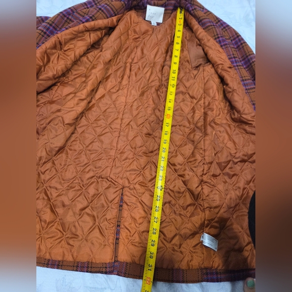 A New Day Plaid Oversized Coatigan in Rust Plaid - Picture 5 of 8